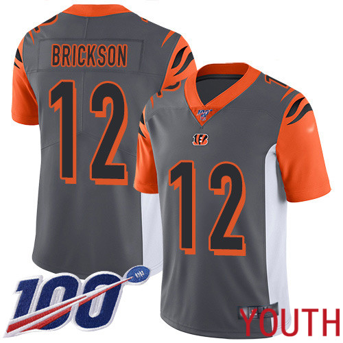 Cincinnati Bengals Limited Silver Youth Alex Erickson Jersey NFL Footballl #12 100th Season Inverted Legend